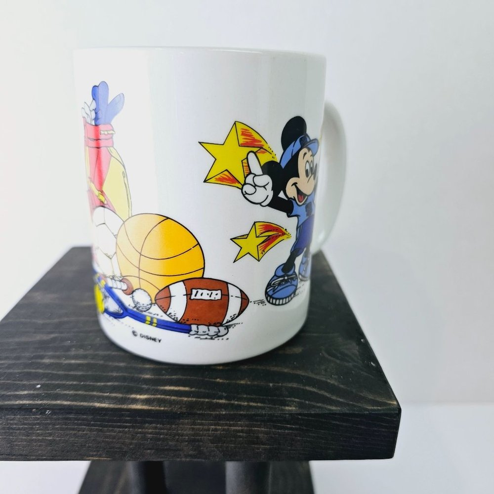 Vintage 1990's Disney Team Mickey Mouse All Sports Coffee Tea Hot Drink Mug